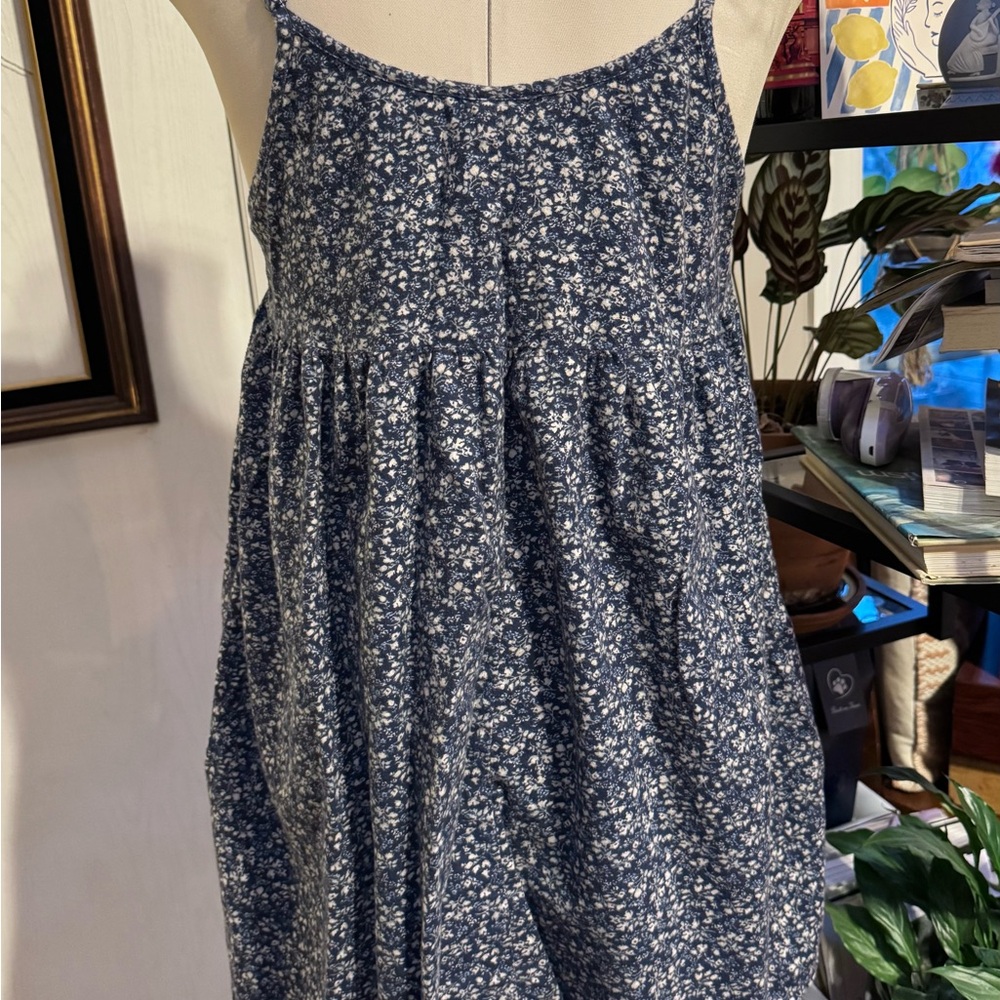 Wild Fable Navy/Cream Floral Babydoll Dress